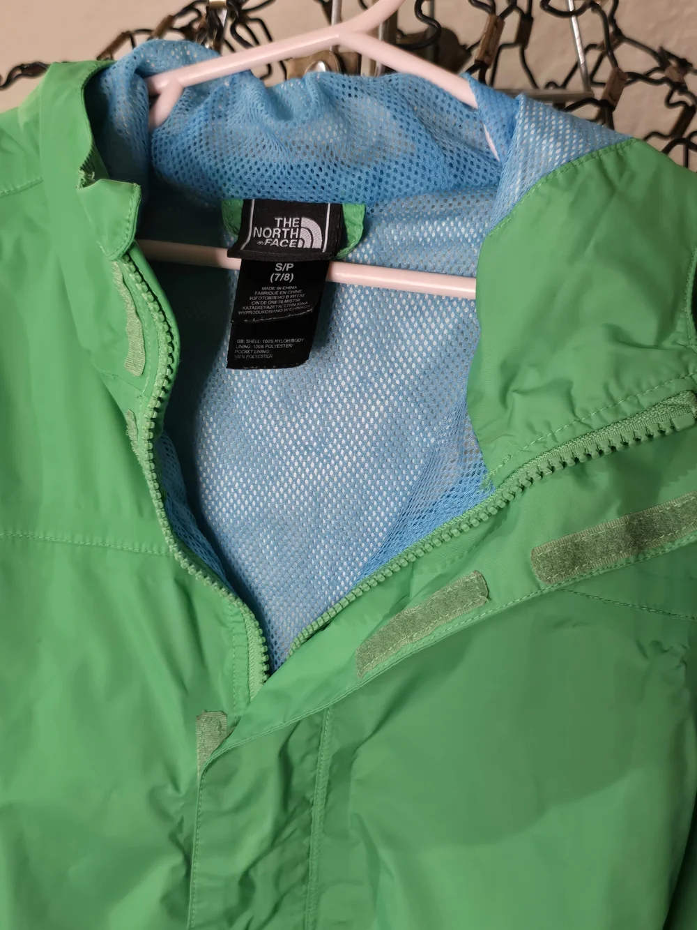 The North Face Kids' Bright Green Hooded Rain Jacket